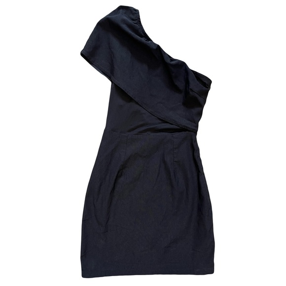 Superdown Elegant Black One Shoulder Dress - Picture 5 of 8
